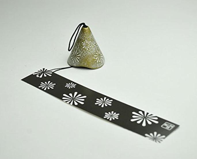 Nambu Ironware Wind HANABI with Chime, Style, Stand, Silver-gray. Itchudo Iwate Japan