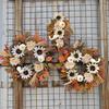 Lebhafter Herbstkranz mit Sonnenblumen und Beeren für die Haustür Herbstkränze für die Haustür 24 Zoll