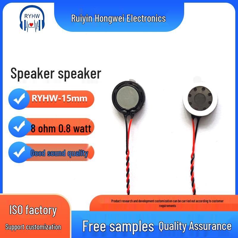 

15mm Plastic 8 Ohm 0.8W Speaker for Medical and Car Use