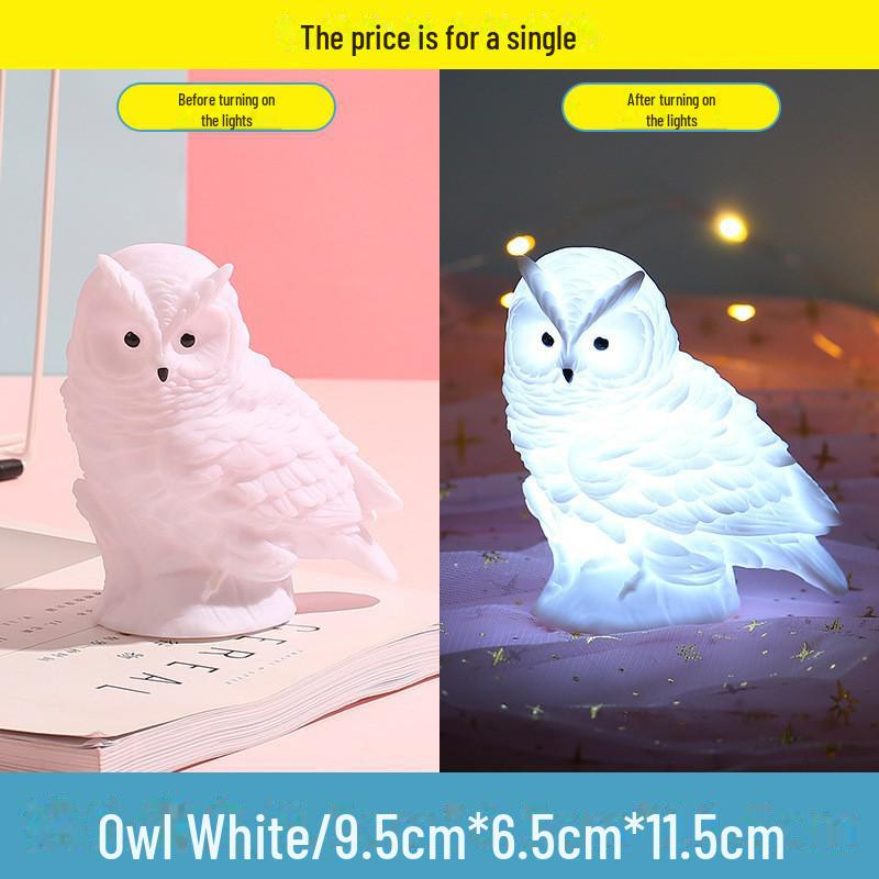 1Pc LED Owl Night Light for Kids - Luminous Bedroom Toy