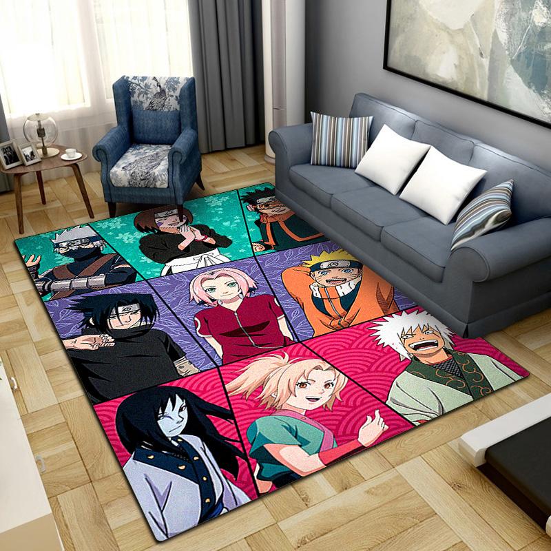 Anime-Naruto Area Carpet for Living Room Bedroom Home Decor Cool Movie Mat Floor Mat -LXR63