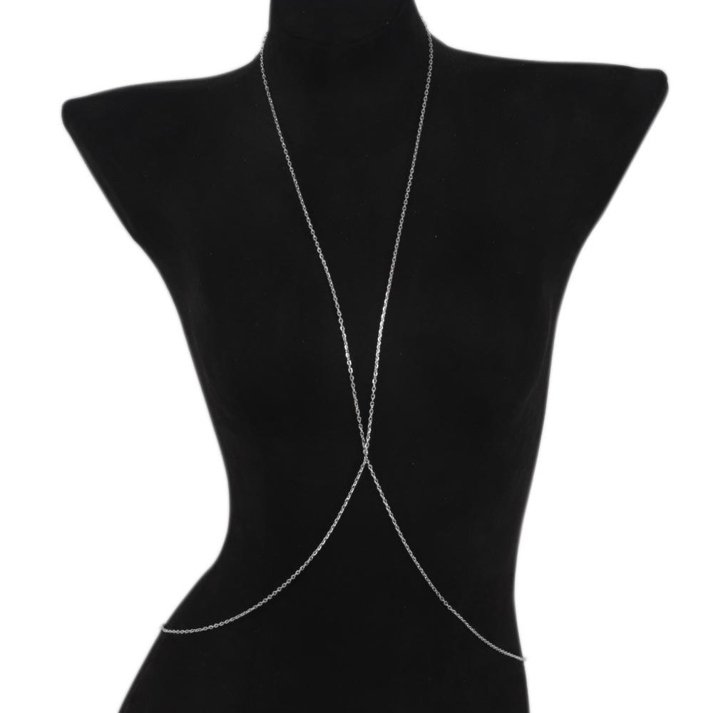 

Трендовая цепочка для тела из сплава: Модный, Простой Летний Нагрудный Декор в Кросс-бордерном Стиле и Декор на Подтяжках серебряный