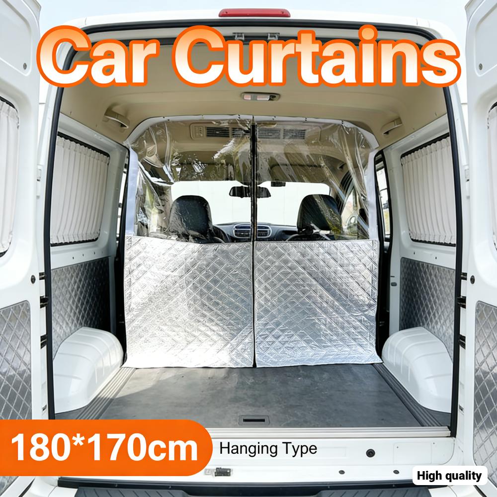 Car Divider Isolation Curtain with Zipper Air-Conditioning Sunshade Car Divider Privacy Curtain for Ford Car Accessories
