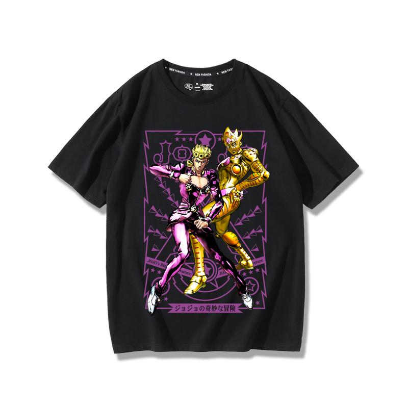 JoJo's Bizarre Adventure anime potlač postáv letné pánske 100% bavlnené tričko vonkajšie ležérne pohodlné trendové streetwear