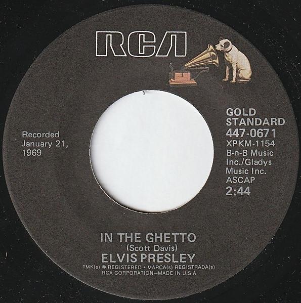 

7inch Record ELVIS PRESLEY - In The Ghetto 4470671 RCA 1977 UK Soul/Funk Used