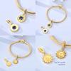 Gold Sun Face Pendant Sun'S Eye Charms Beads Fit Bracelet Originalcopper Valentine'S Fine Gift Jewelry Women Making Diy