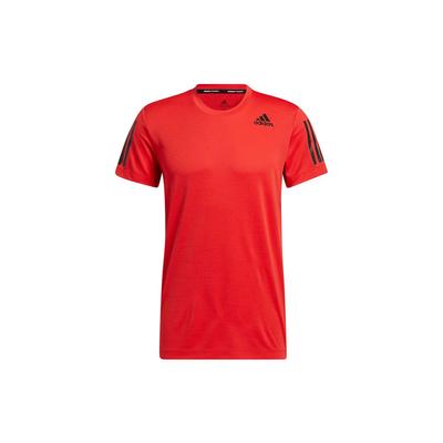 H.Rdy Warrior Tee Striped Print Sport Breathable Round Neck Short Sleeve Men Tops Red H11108
