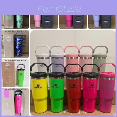 Dayanıklı Stanley 30oz Saplı ve Pipetli Yalıtımlı Termos Bardak Dış Mekan Kullanımı İçin