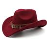 Daily Wear Gentleman Hat Wool-Poly Jazz Cap New Cowboy Hat  Unisex
