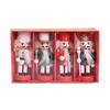 4 Stück/Set Holz Nussknacker Holz Weihnachtsdekoration 3,9 Zoll Königsfiguren