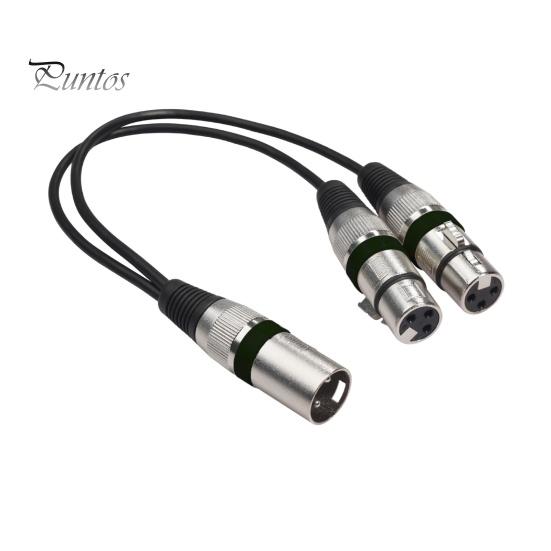 

Аудиокабель 30 см с защитой от намотки, сбалансированная передача, цинковый сплав, 2 в 1, XLR-папа на XLR-мама, аудиоудлинитель для звуковой консоли