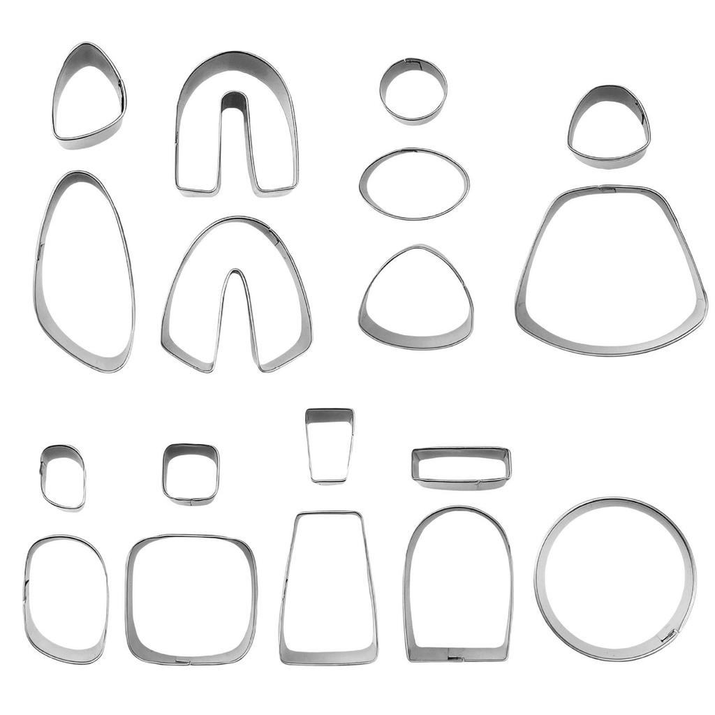 18-Piece Polymer Clay Cutters Set for Homemade Baking Delicious Cookie Biscuits
