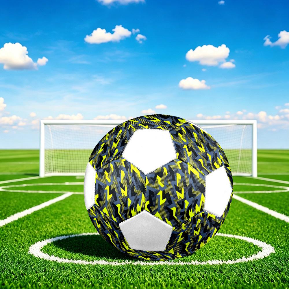 1pc Geometric Abstract Lightweight PVC Training Soccer Ball, Size 5, Suitable for Indoor and Outdoor TrainingGift Y60395