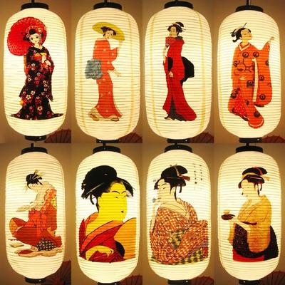 25x50cm Japanische Pvc Wasserdichte Laterne Geisha Hängend Koreanisch Ramen Sashimi Küche Laden Restaurant Pub Dekor Außenlaternen