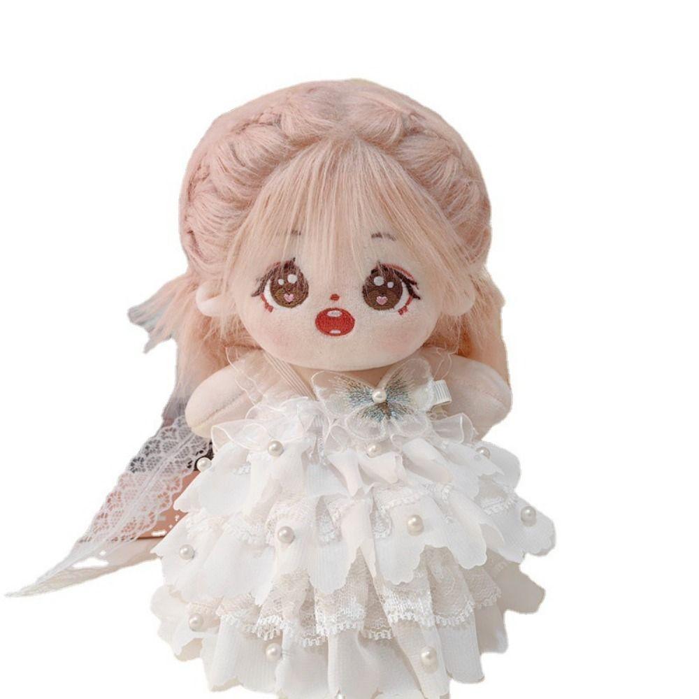Wedding Dress 20cm Cotton Doll Clothes 20cm Doll Flower Dress  DIY Keychain Pendant