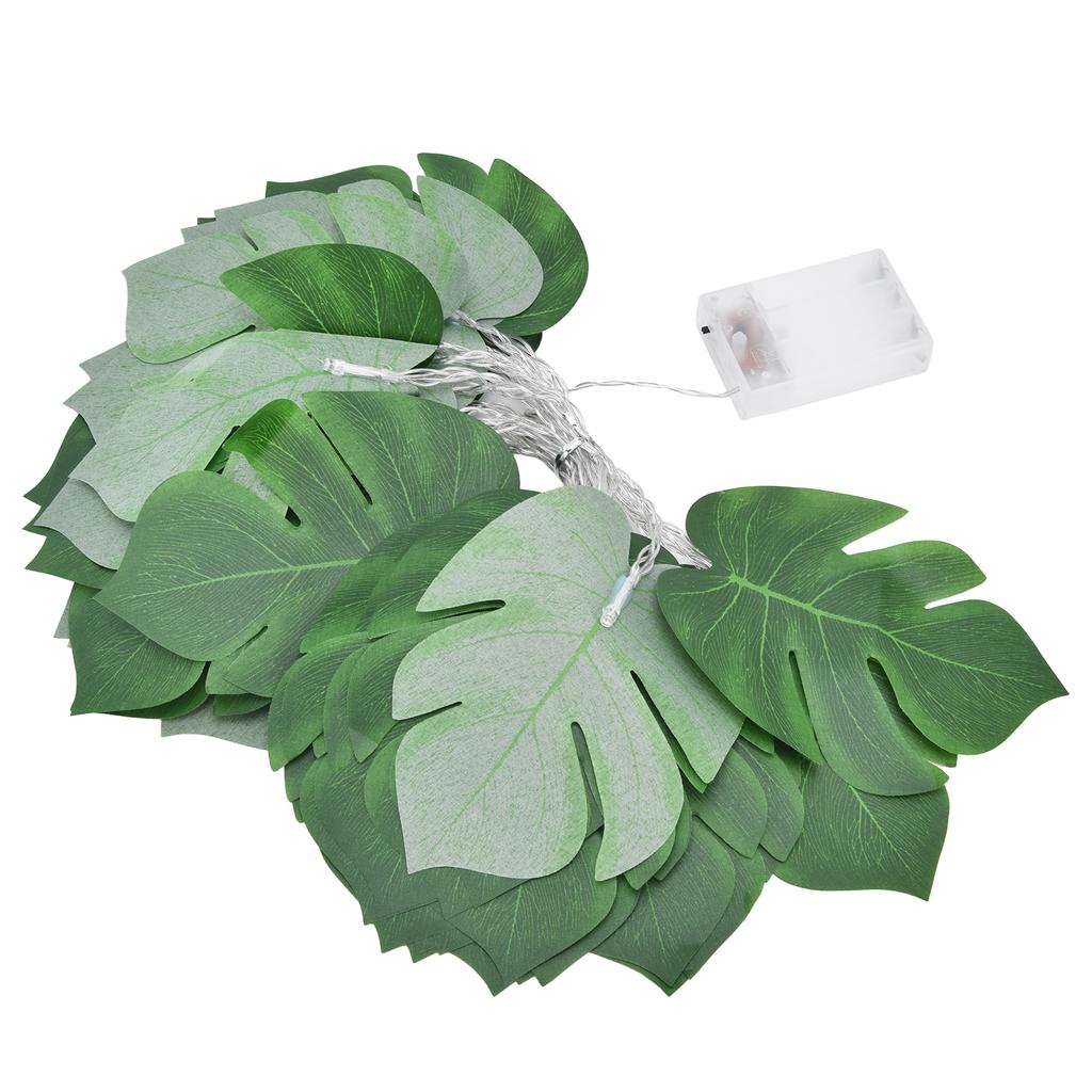 6m Simulationsblatt Lichterkette Dauerlicht Blinkend Duales Modell Künstliche Pflanze LED Lichterkette