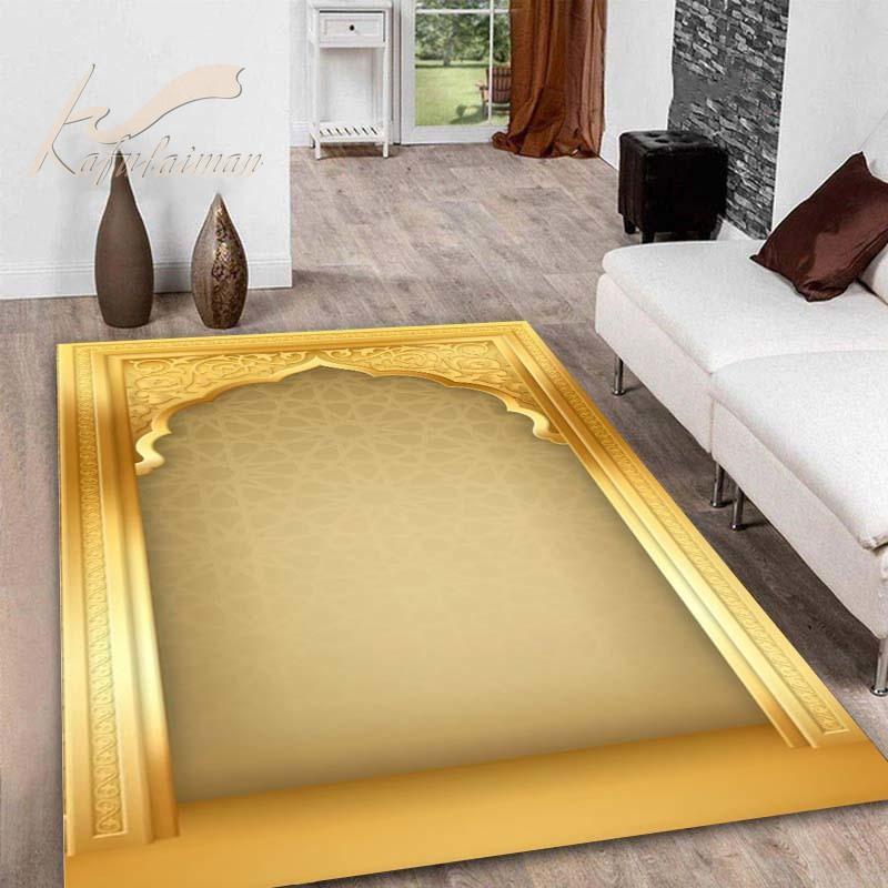 Islam Festival Portable Prayer Rug Muslim Kneeling Poly Mat Ramadan Kareem for Muslim Islam Waterproof Prayer Mat Carpet