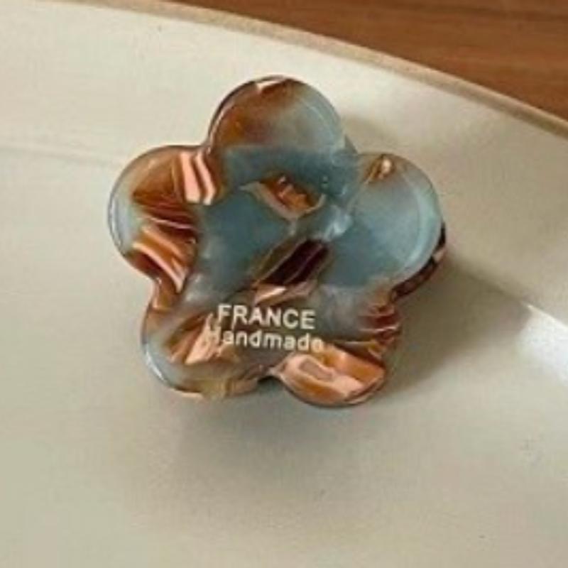 French-style Acetate Small Flower Hair Clip for Women Cute Korean Half-ponytail Hair Clip Mini Simple Bang Clip Retro Hair Clip