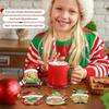 8Pcs Wooden Christmas Cartoon DIY Diamond Art Coaster Crafts with Holder DIY Diamond Painting Coaster Art for Beginners