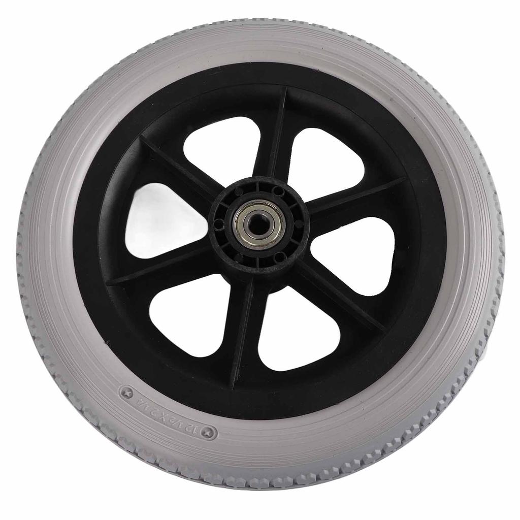 Wheelchair Wheel 12in Polyurethane Antiskid Infarctate Rear Wheel Solid Tyre for Replacement