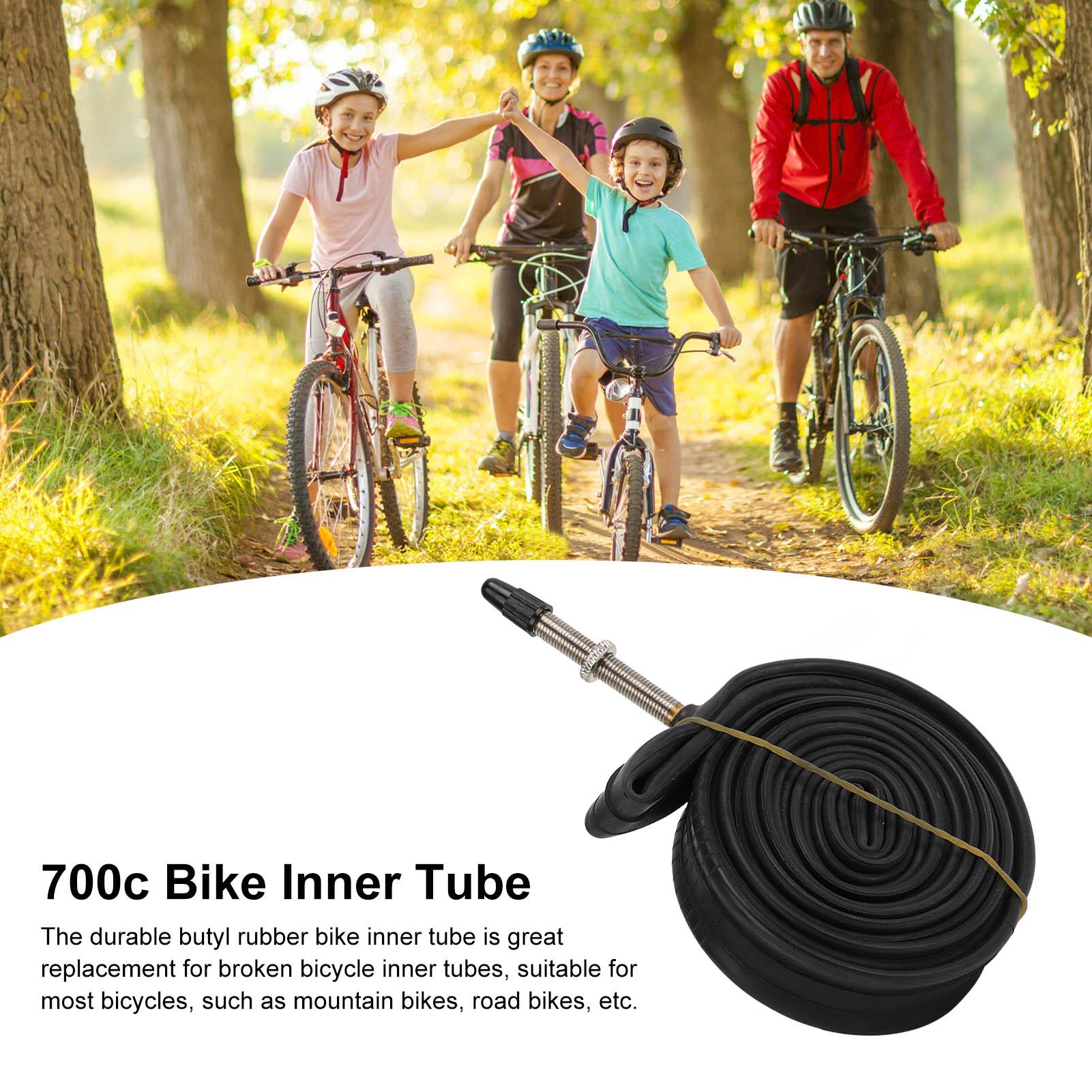 2 Pack 700x23C Bike Inner Tube 700c   Valve Butyl Rubber Bike Tube with 2 Tire Levers