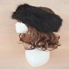 Women Lady New Russian Fluffy Faux Fox Fur Hat Headband Winter Warm Raccoon Cap