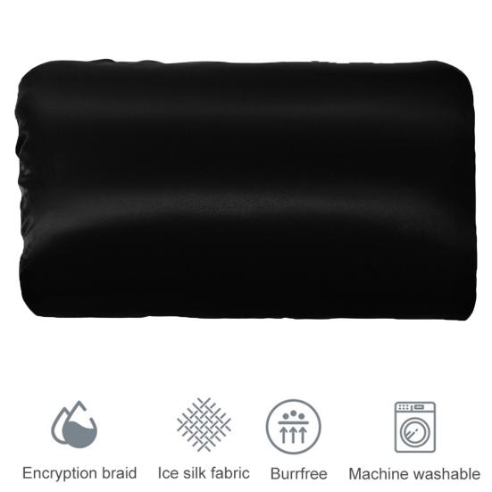 2Pcs/Set Satin Pillowcase Hair Skin Elastic Band Soft Dustproof Wrinkle Free Washable