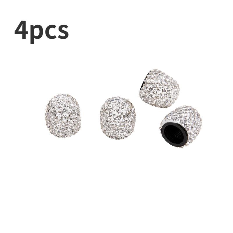 8Pcs  Bling Diamond Crystal Wheel Caps Rhinestone Universal Car Tire Valve Caps Diamond Shining Dustproof Caps Car Accessories