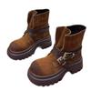 cm height increase small short boots thick-soled leather British Martin boots women's boots autumn and winter new medium boots