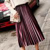 Womens Fashion Pleated Midi Long Skirt Female Korean Japanese Casual High Waist Skirts Spring