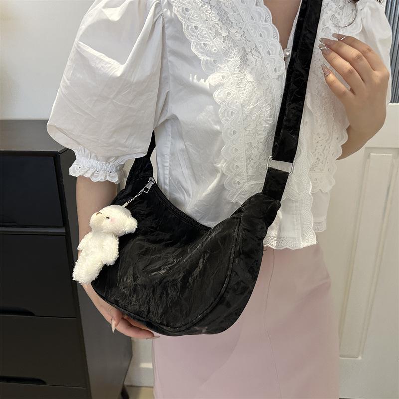 Dumpling Bag Women's Japanese Ins Versatile Crossbody Bag Casual Large Capacity Oxford Bag Student Commuting Shoulder Bag