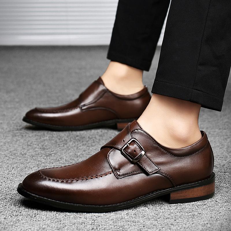 Fashion Luxury Brand Men Shoes Genuine Leather Comfortable Chelsea Boots Men's Official Business Dress Designer Men's Mocasin Shoes