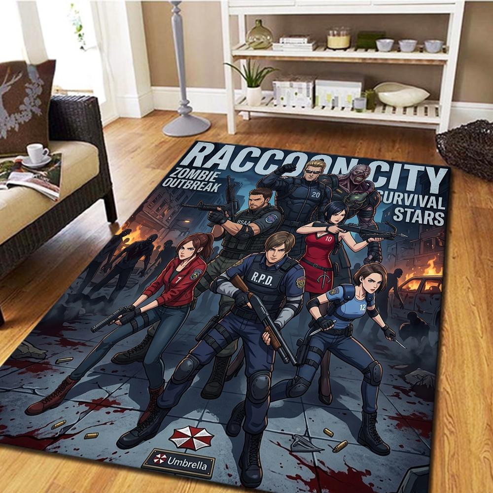 Resident Evil Bedroom & Living Room Carpet, Home Decor Cool Movie Mat Play Floor Mat -HE50