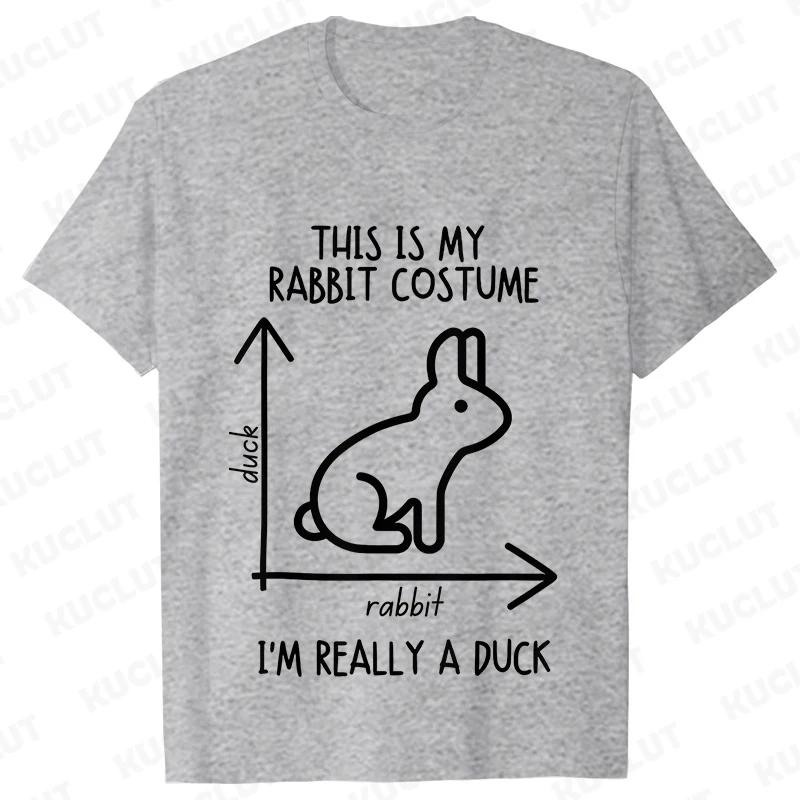 Duck Rabbit Fun Math T Shirt Birthday Gift for Men Funny Adult T-Shirt Men Short Sleeve Tshirt Men Funny Graphic Tee Shirt Tops