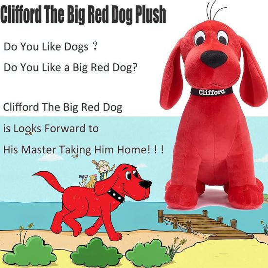 Clifford Plush Toy Decorative Full of Vitality Stand-up Posture Clifford Big Red Dog Plush Toys for Children