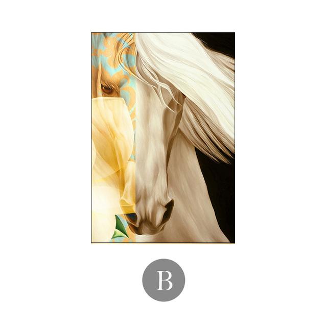 

Современный храбрый боевой конь, холст, картина, плакаты в скандинавском стиле и принты, настенные художественные фотографии с животными для гостиной, украшения дома 21*30cm