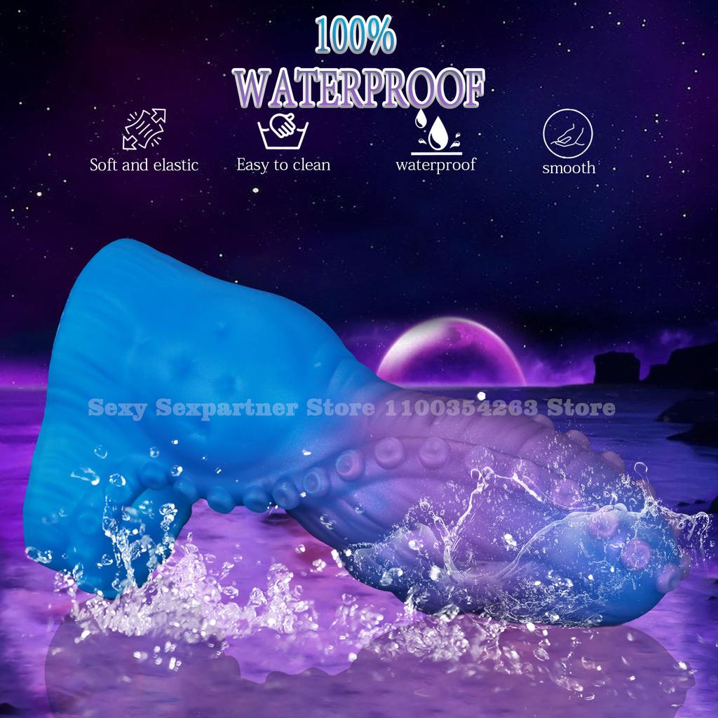 Silicone Tentacle Penis Sleeve Soft Reusable Dildo Condoms Penis Extender Enlargement Delay Ejaculation Sextoy For Men Cock Ring