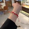 Handmade Maneki Neko Bracelet Hand Rope Women Hand Ring Adjustable Red Braided Rope  Women