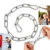 30 Inch Boxing Punching Bag Chain Stainless Steel Silver Sandbag Chain Heavy Duty with 2 Carabiners Hoisting Link Outdoor