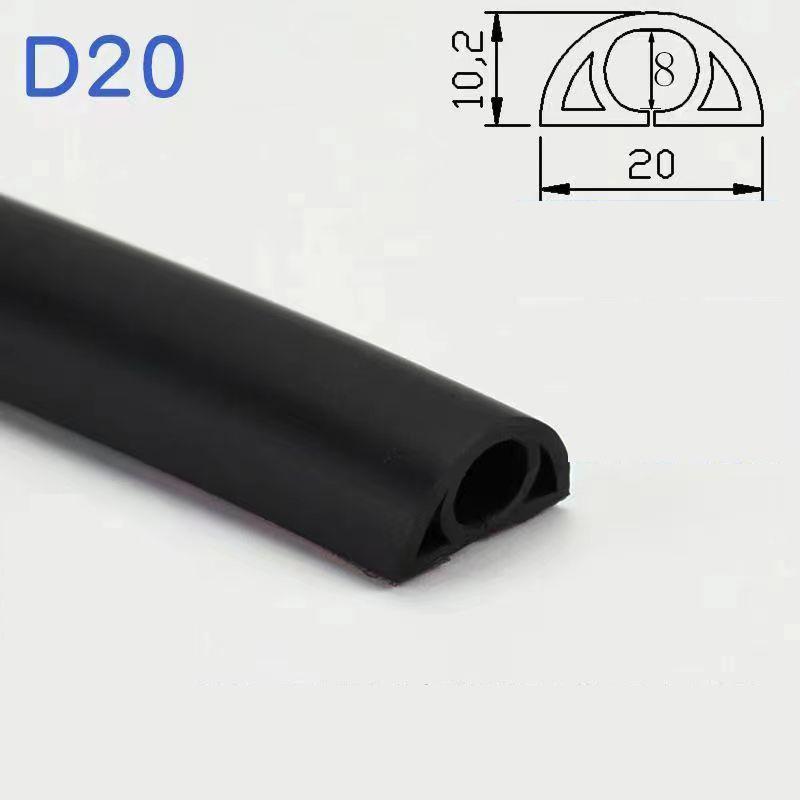 PVC Flexible Rubber Cable Protection Trough, Pressure-resistant Cable Tray, Rubber Strip Trunking for Electrical Wire Storage