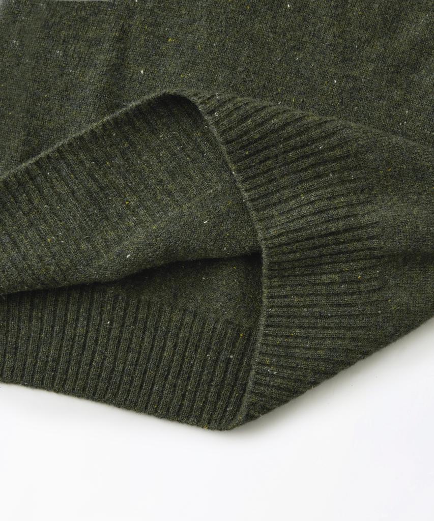 OUTSTANDING Pure Wool Wholegarment Knit_Melange Olive