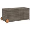 VidaXL Garden Storage Box and Wheels, Tool Chest, Storage Furniture, Patio Terrace Organizer, Grey 365318