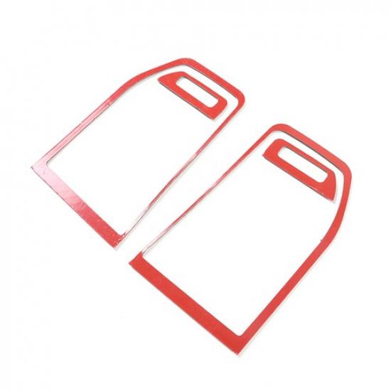 Red Carbon Fiber Center Console Side Air Vent Sticker For Nissan Titan 2016-23