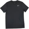 Solid Color Logo Print Crew Neck T-Shirt Men Tops Black DX0990-010