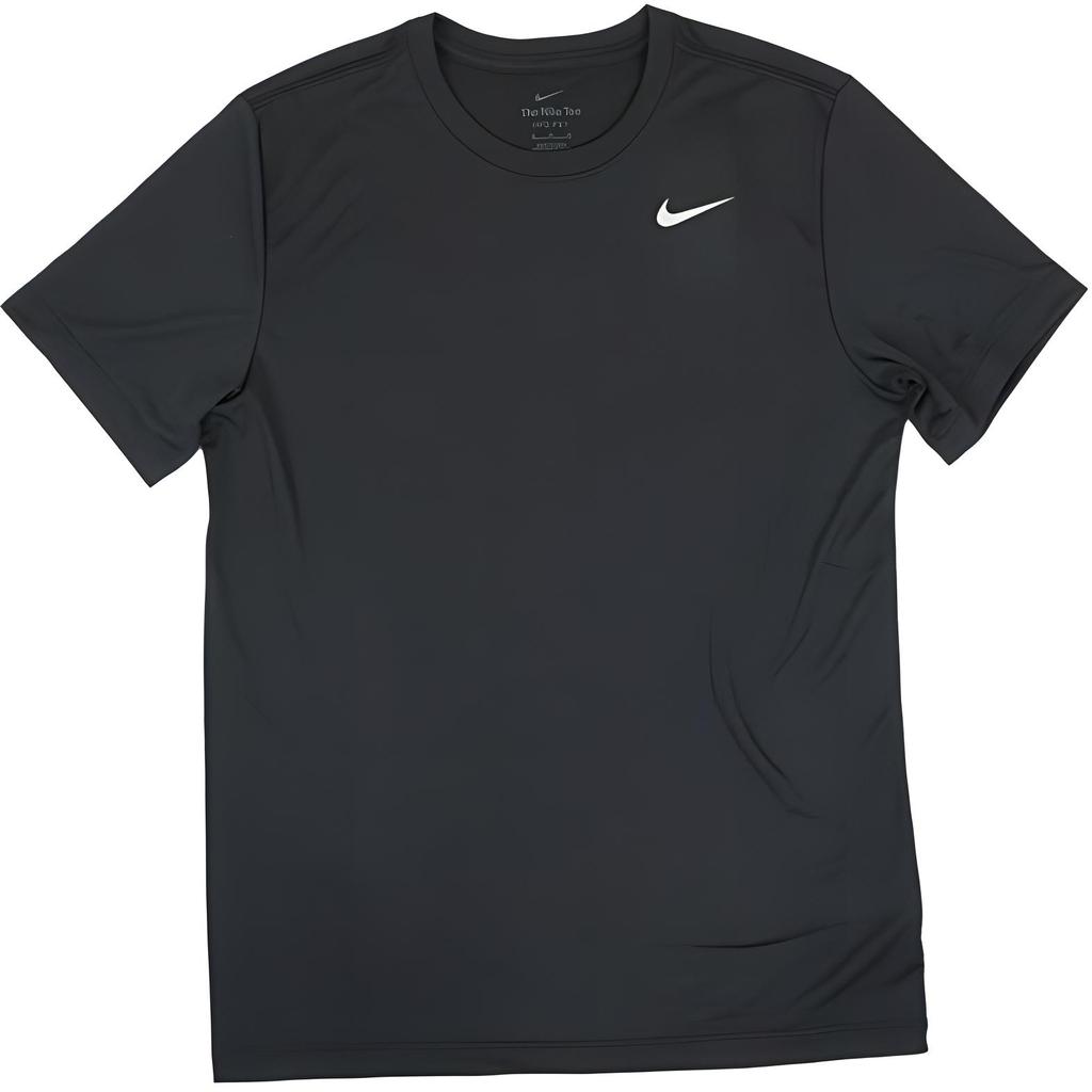 Nike Solid Color Logo Print Crew Neck T-Shirt Men Tops Black DX0990-010
