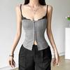European and American Style Summer New Women's Clothing Solid Color Slim Street Fashion Suspender Sexy Halter Vest Women