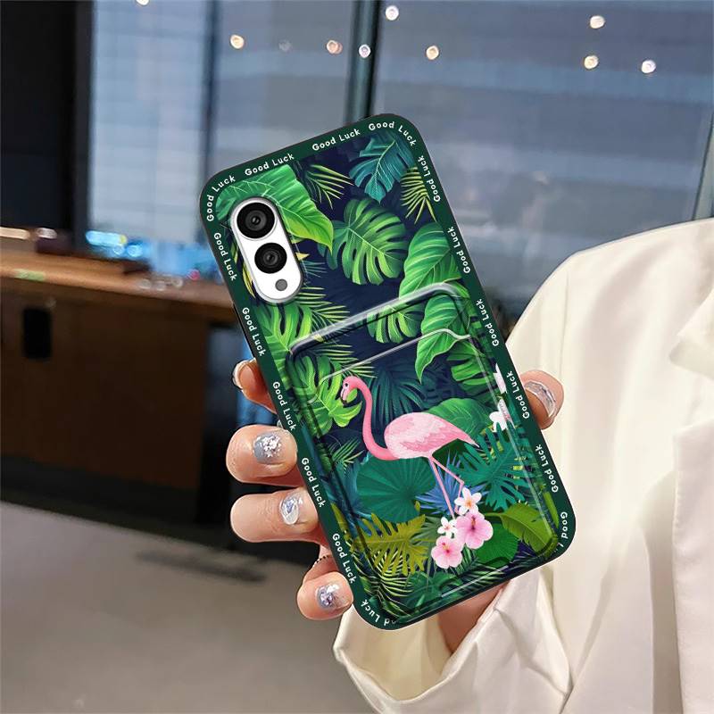Card slot Durable Phone Case For FCNT/Fujitsu Arrows N F-51C Cover Fashion Design Silicone Shockproof Anti-dust TPU Cute