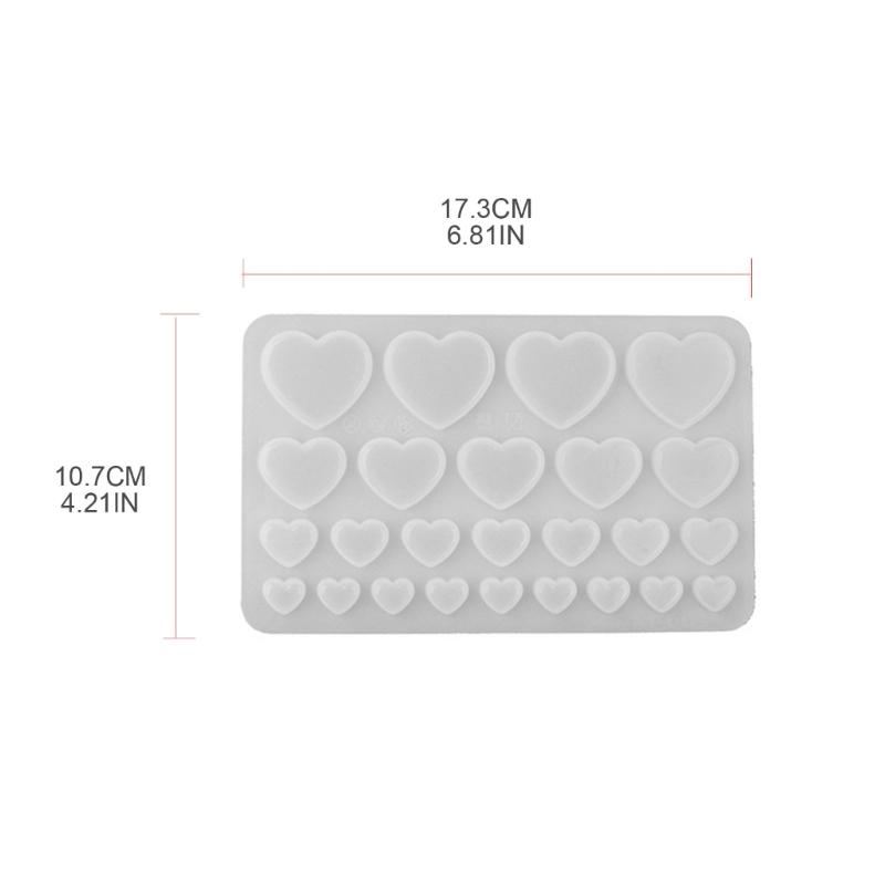 Silicone Mold Love Heart Shaped Pendants Epoxy Resin Molds for DIY Epoxy Resin Crafting Mould Jewelry Making Crafts