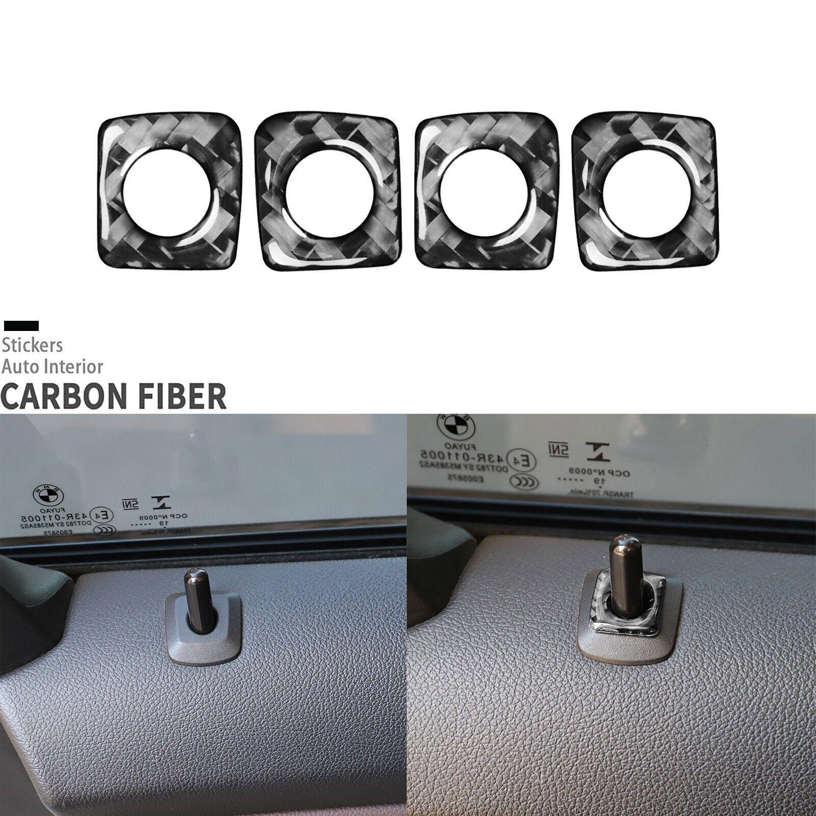 Real Carbon Fiber Interior Door Lock Pin Cover For BMW 3 Series G20 G28 -24