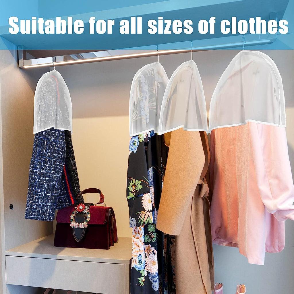 20 peças Capa de Proteção contra Poeira para Pendurar Roupas Saco de Armazenamento para Vestido de Noiva Terno Casaco Sacos para Vestuário Organizador Organizadores de Roupas para Pendurar no Guarda-Roupa